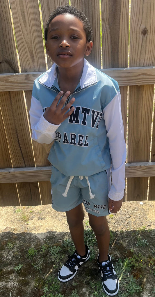 Self Mtvd Kids Colorblock Windbreaker Shorts